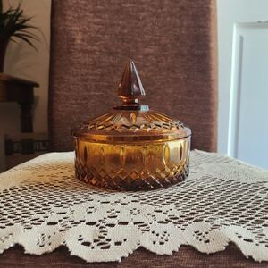 Amber candy dish
